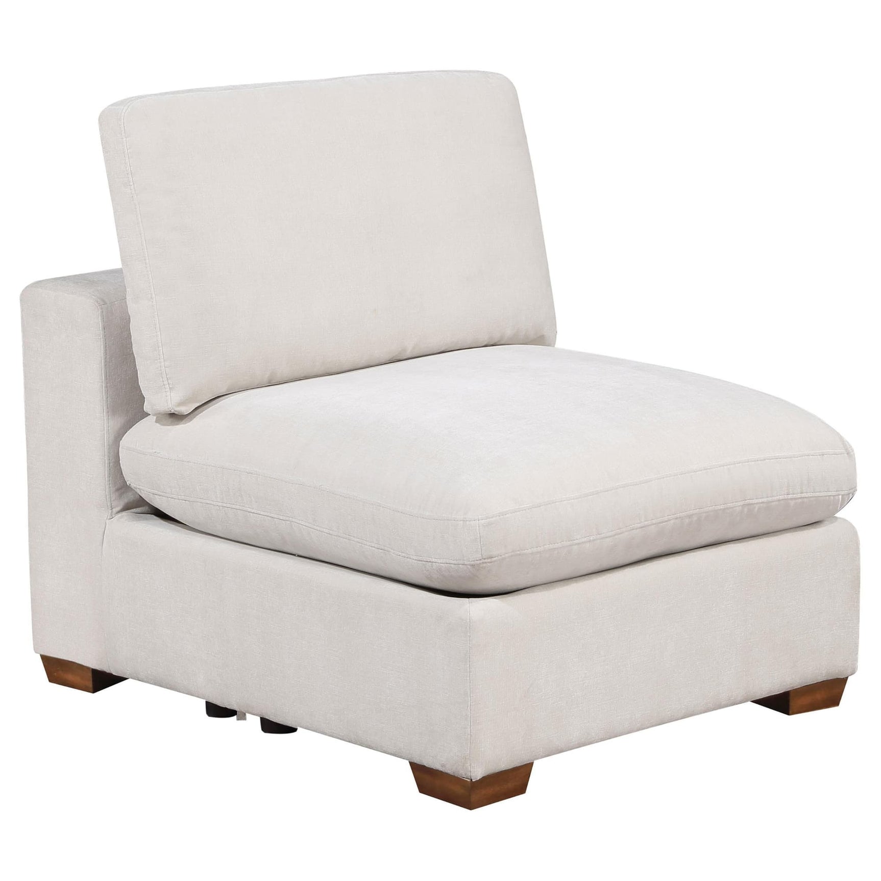 Lakeview Ivory Upholstered Armless Chair front view