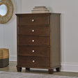 Danabrin Brown Chest of Drawers front view