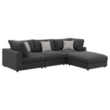 Serene 4-Piece Upholstered Modular Sectional Sofa charcoal main view