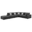 Serene 6-Piece Upholstered Modular Sectional Sofa charcoal main view