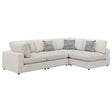 Serene 4-Piece Modular Upholstered Sectional Sofa beige main view