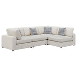 Serene 4-Piece Modular Upholstered Sectional Sofa beige main view