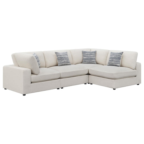 Serene 4-Piece Modular Upholstered Sectional Sofa beige main view