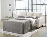 Rannis Snow Chenille Full Sofa Sleeper angled view