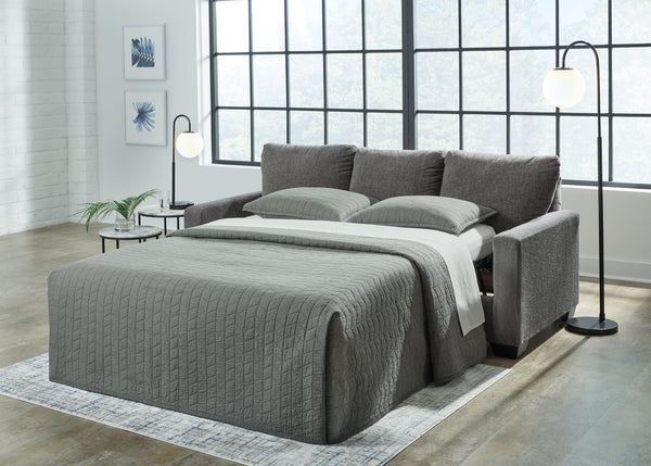 Rannis Pewter Chenille Queen Sofa Sleeper front view