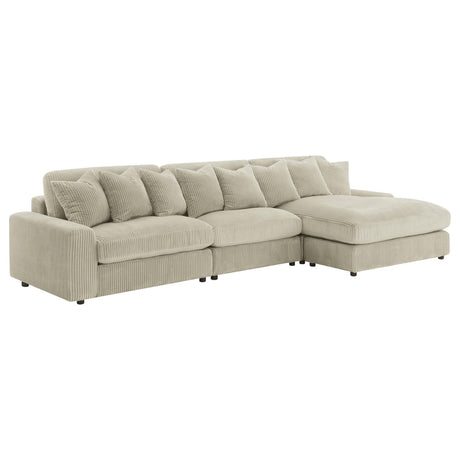 Blaine Upholstered Reversible Chaise Sectional Sofa sand main view