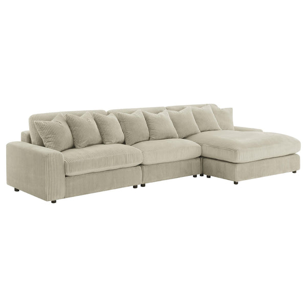 Blaine Upholstered Reversible Chaise Sectional Sofa sand main view