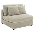 Blaine Upholstered Armless Accent Chair Sand, front view