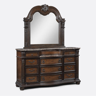 Stanley coffee brown dresser front view