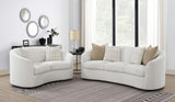 Rainn 2-Piece Boucle Upholstered Sloped Arm Sofa Set Latte main view