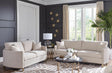 Corliss 2-Piece Upholstered Arched Arm Sofa Set beige, main front view