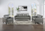 Ruth 3-Piece Upholstered Track Arm Sofa Set grey, main view