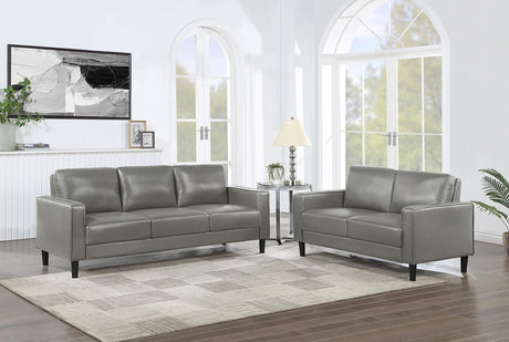 Ruth 2-Piece Upholstered Track Arm Sofa Set Grey main view