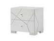 Ayla White Nightstand front view, white finish