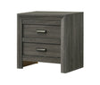 Valor Gray Nightstand front view