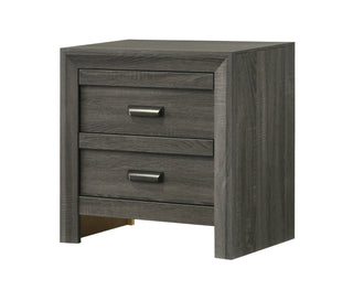Valor Gray Nightstand front view