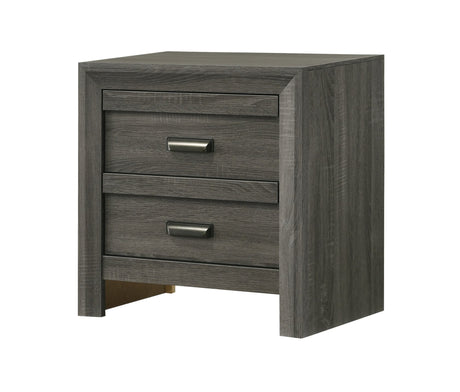 Valor Gray Nightstand front view