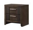 Carlton Brown Nightstand, front angle view