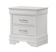 Amalia White Nightstand front angle
