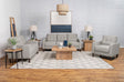 Bowen 3-piece beige upholstered sofa set main view