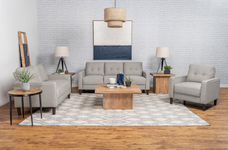 Bowen 3-piece beige upholstered sofa set main view