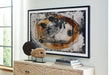 Clefting Black, Caramel, and Tan Abstract Wall Art front angle