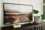 Drewland abstract black brown orange wall art front view