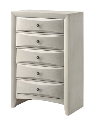 Emily White Chest front view showing drawers