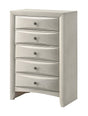 Emily White Chest front view showing drawers