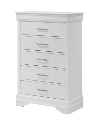 Amalia White Storage Chest front angle