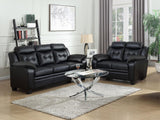 Front view of Finley Casual Brown sofa and loveseat set