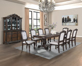 Main view of Kiera Coffee Brown Extendable Dining Room Set dining table and chairs