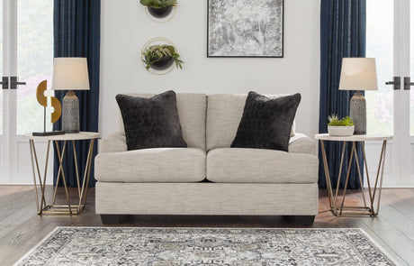 Vayda Pebble Chenille Loveseat front angle view