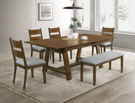 Everly Brown Gray Extendable Dining Room Set main view