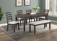 Main view of Wagner Dark Brown Rectangular Dining Room Set with table and chairs