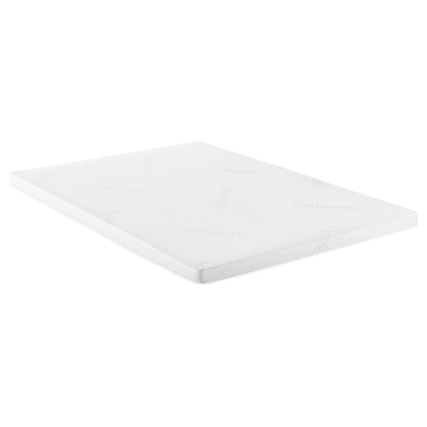 Cascade full size 3-inch cool memory foam mattress topper front view