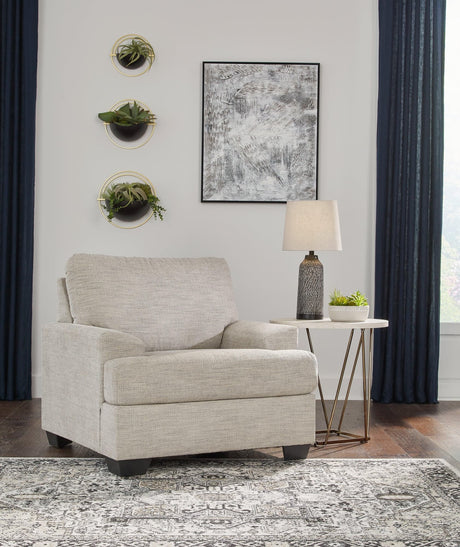 Vayda Pebble Chenille Chair front angle view