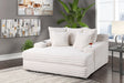 Happy Homes 4600 Beige Chaise Lounge angled view with cupholders and USB ports