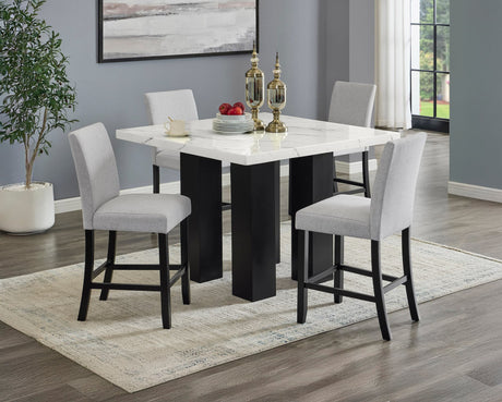 main view of Parkside Black White Gray counter height dining set
