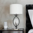 Sito black and white table lamp front view