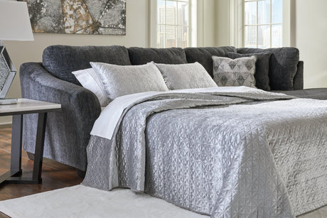Biddeford Ebony 2-Piece Sleeper Sectional with Chaise, main view