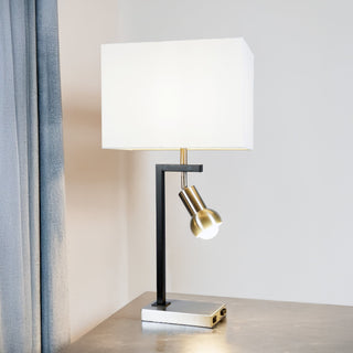 Sito Black and Gold Table Lamp front angle view