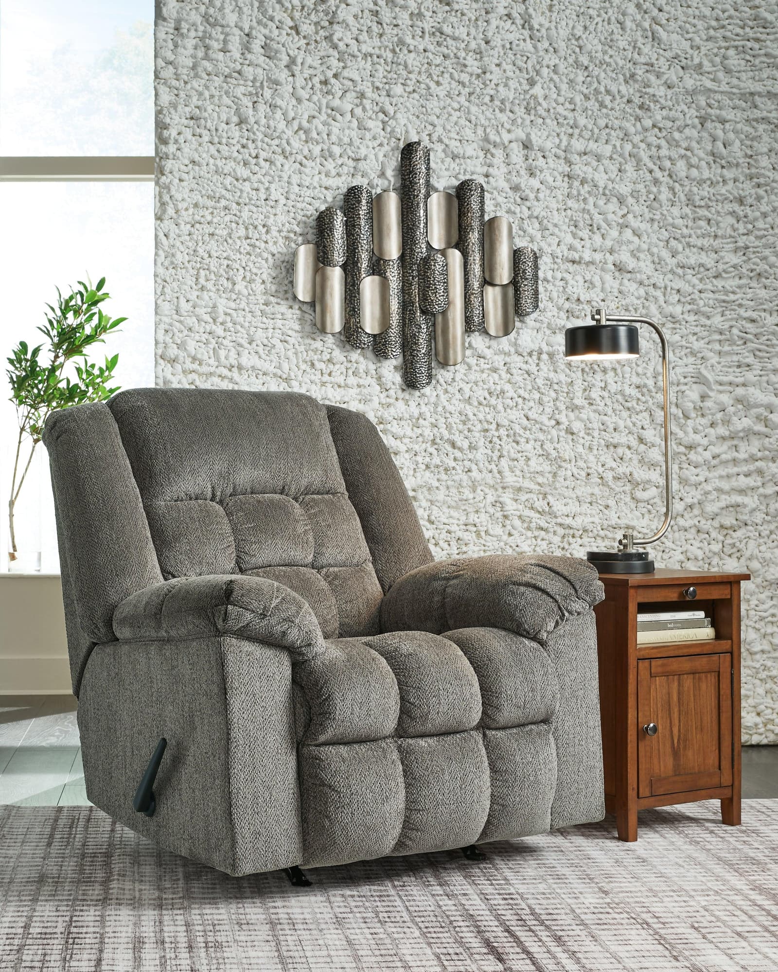 Kegler Putty Chenille Recliner main view