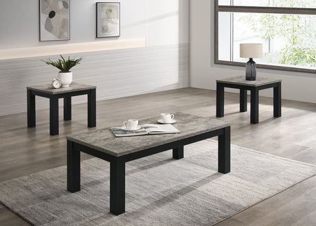 Theo Concrete Coffee Table Set front view