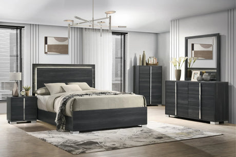 Hiena Black Nightstand front view