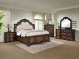 Ludwig Brown Upholstered Panel Bedroom Set main view