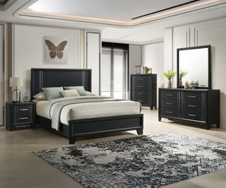 Main view of Charlie Charcoal Panel Bedroom Set bed
