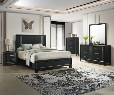 Main view of Charlie Charcoal Panel Bedroom Set bed