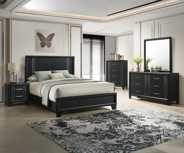 Main view of Charlie Charcoal Panel Bedroom Set bed
