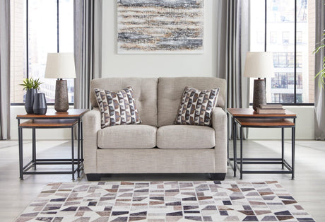 Mahoney Pebble Chenille Loveseat front angle